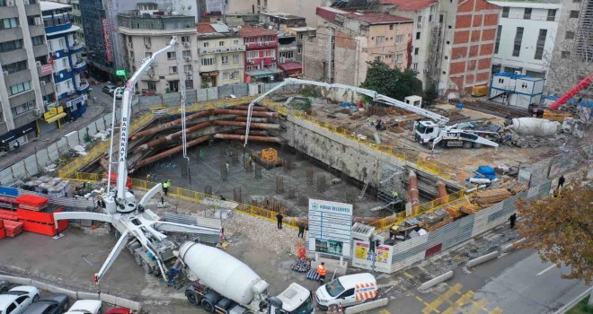 Konak’ın yeni hizmet binasında temel betonu atıldı