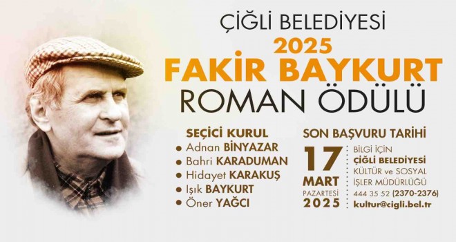 2025 Fakir Baykurt Roman Ödülü başvuruları başladı