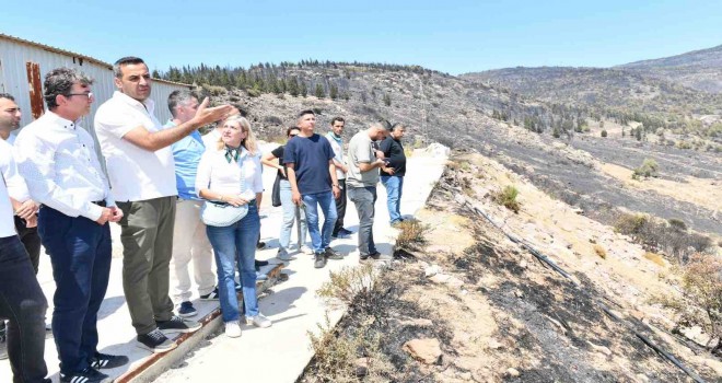 Başkan Yıldız’dan yangın bölgesinde inceleme