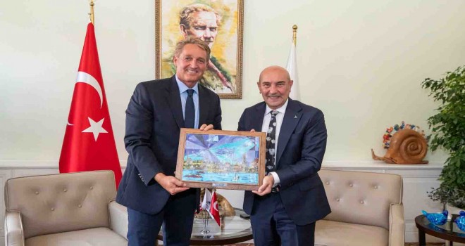 Başkan Soyer ABD Büyükelçisi Jeffry Flake’i ağırladı