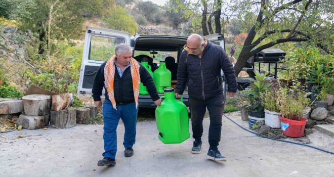 Bornova’da zeytin üreticilerine lojistik destek