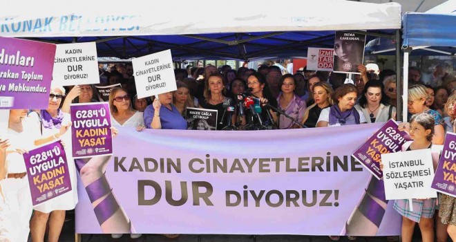 Konak’ta kadınlar şiddete ve kadın cinayetlerine ''hayır'' dedi