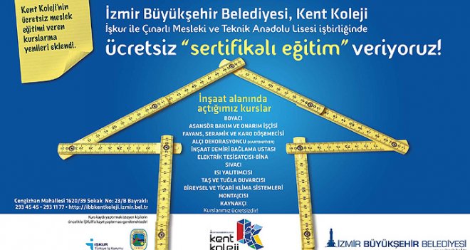 Büyükşehir’in meslek kurslarına kayıtlar başladı