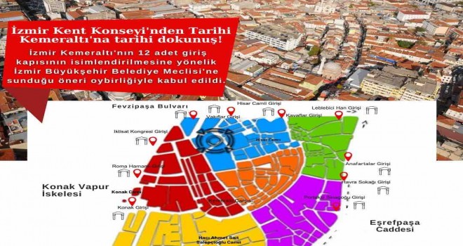 İzmir Kent Konseyi'nden tarihi Kemeraltı'na tarihi dokunuş