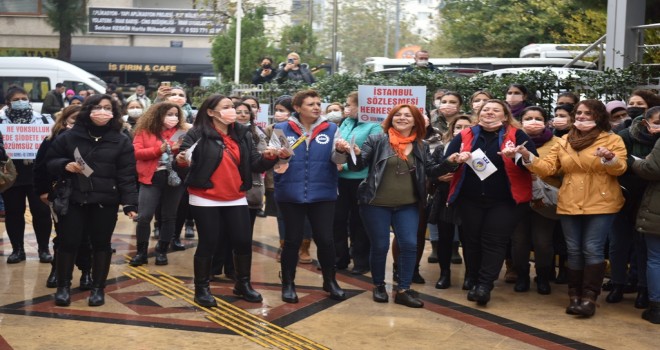 Kadınların sesi Bornova’dan yükseldi