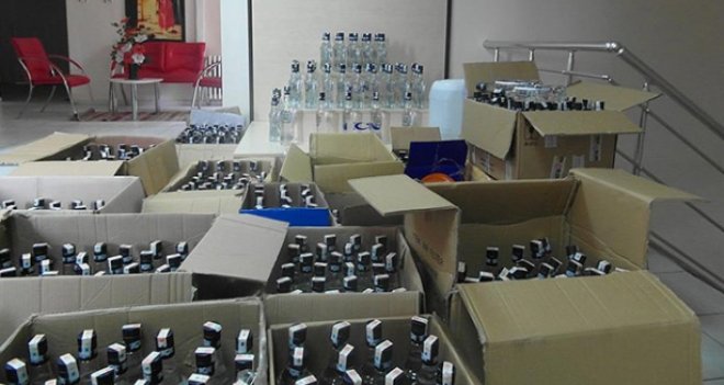 1006 Litre sahte içki ele geçirildi