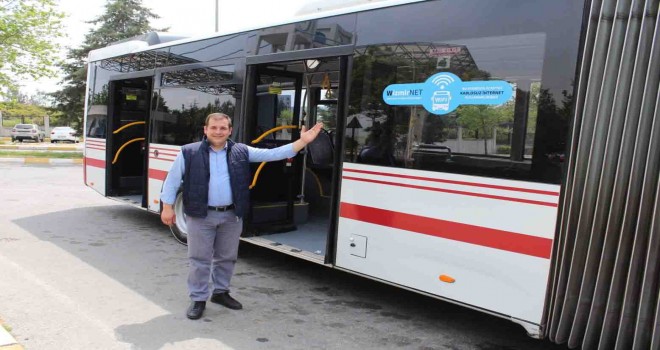 Gençlerin kullandığı otobüslere internet