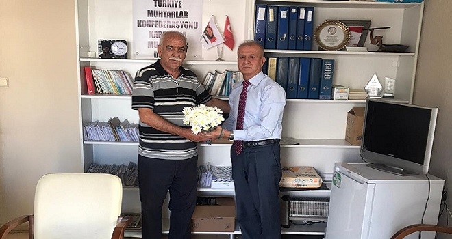 Müftü Güler'den muhtar Pusat'a geçmiş olsun ziyareti