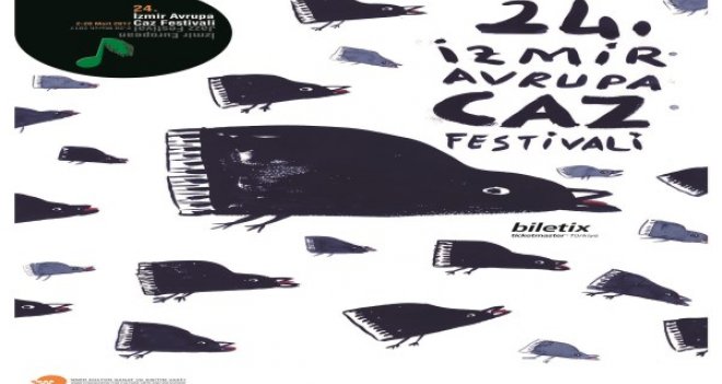 24.İzmir Avrupa Caz Festivali'nin afişi İstanbul'dan