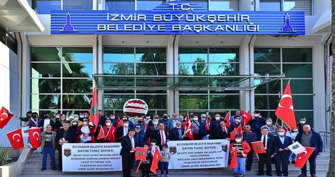 Gazi ve şehit yakınlarından Soyer’e teşekkür