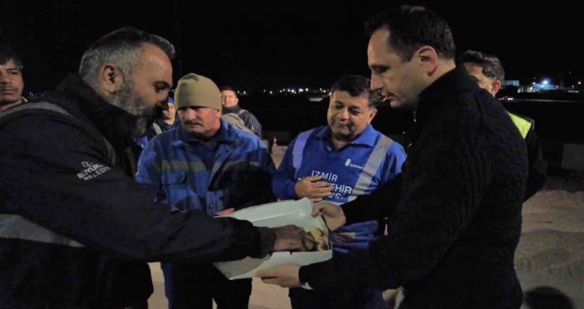 Başkan Eşki’den işçilere gece yarısı sürprizi