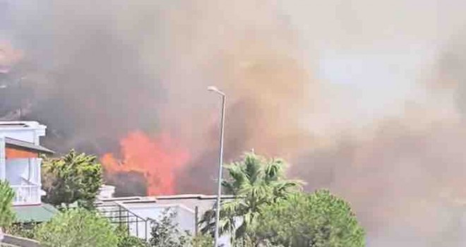 Çandarlı'da yangın...