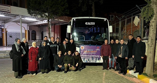 Müftü Gürler ve ekibi deprem bölgesine gitti