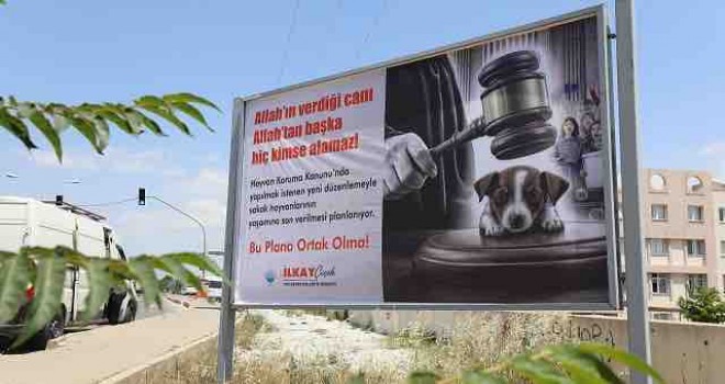 Menderes billboardları can dostların sesi oldu