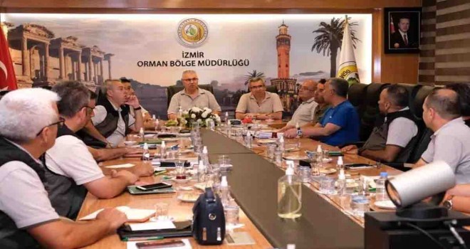 Yangın helikopter ve uçak ekipleri ile toplantı