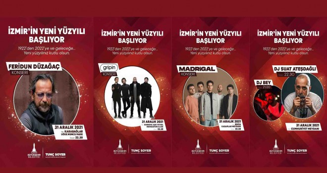İzmir’de yılbaşı gecesi dört ilçede dört konser