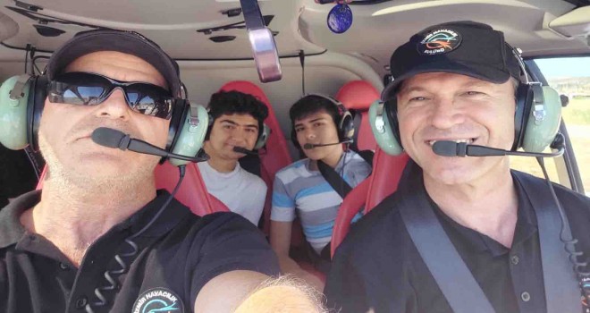 Öğrenciler Çeşme’yi gökyüzünden seyretti