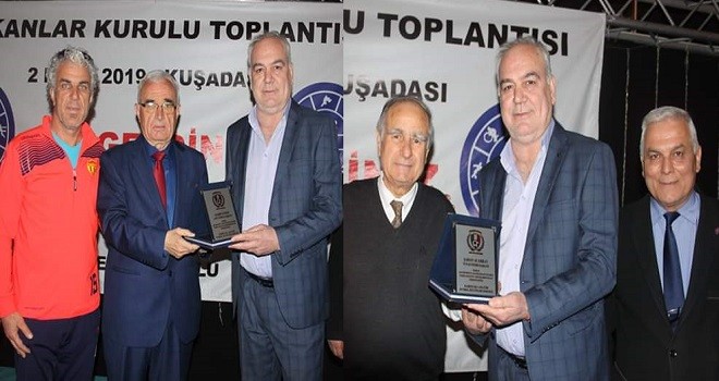 Karşıyakalı amatörlerden Yatkın ve Acarbay'a şilt