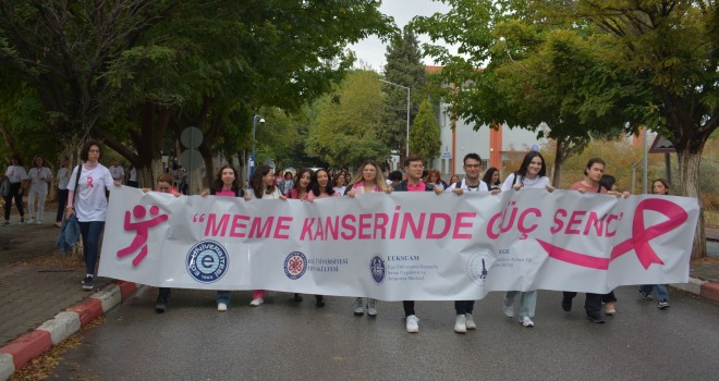EÜ’de Meme Kanseri Farkındalık Yürüyüşü