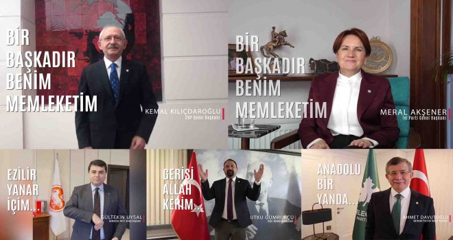 Muhalefet liderleri işaret diliyle ''Memleketim'' dedi