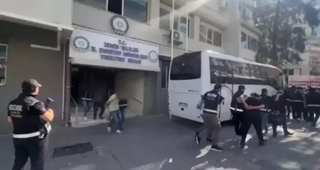 Karşıyaka ve Çiğli'de suç örgütüne operasyonda 17 tutuklama