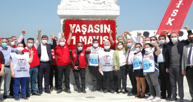 Başkan Tugay 1 Mayıs İşçi ve Emekçi Bayramı kutlamasına katıldı