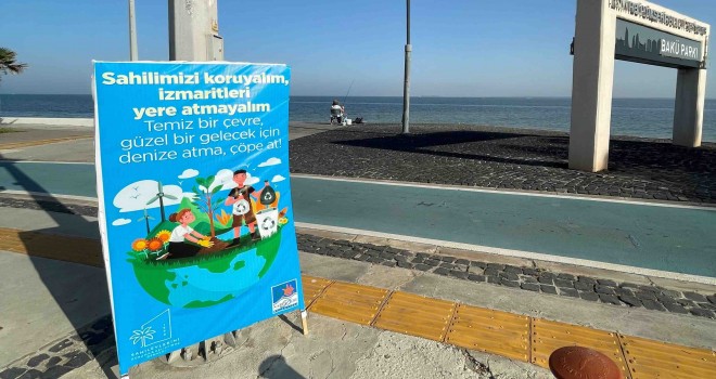 ''Temiz bir çevre için yere atma çöpe at''
