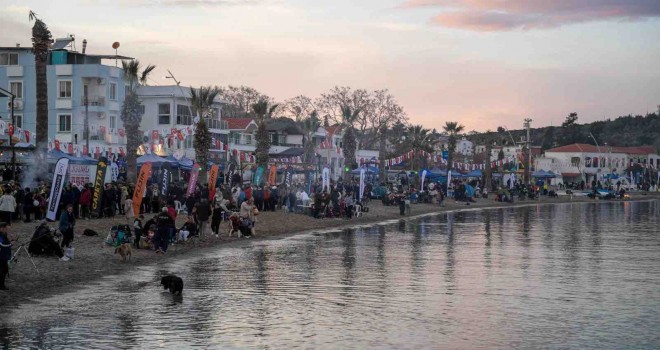 Mordoğan'da balık avı heyecanı yaşandı