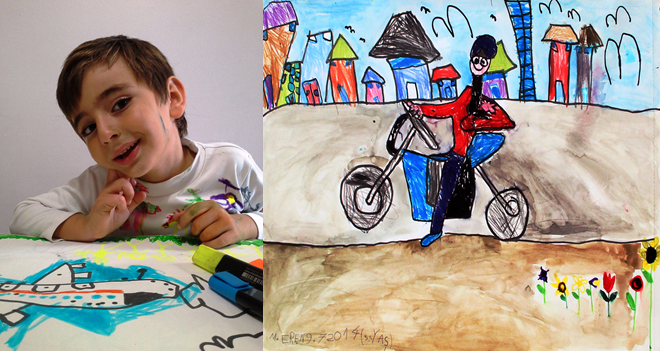 6 yaşında ilk sergisini açıyor