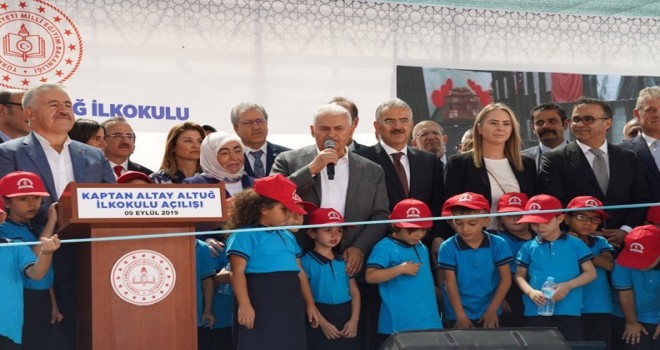 Kaptan Altay Altuğ İlkokulu'nun resmi açılışını Binali Yıldırım yaptı