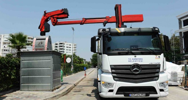 Karşıyaka'da yer altı çöp konteynerlerinin sayısı artıyor