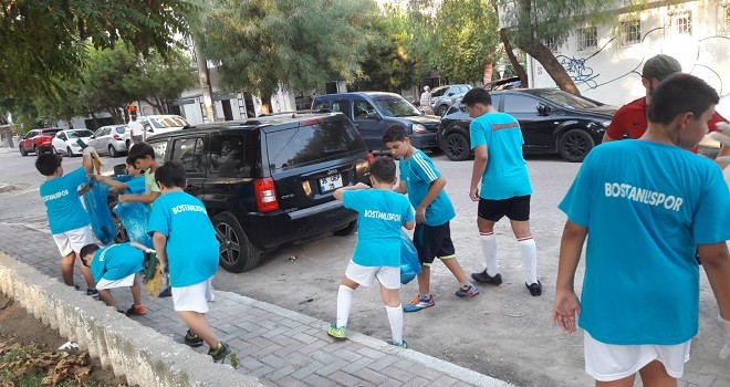 Bostanlıspor'dan temizlik seferberliğine katkı...
