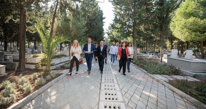 Işıkkent Mezarlığı’nda yağmur suyu hasadı başladı