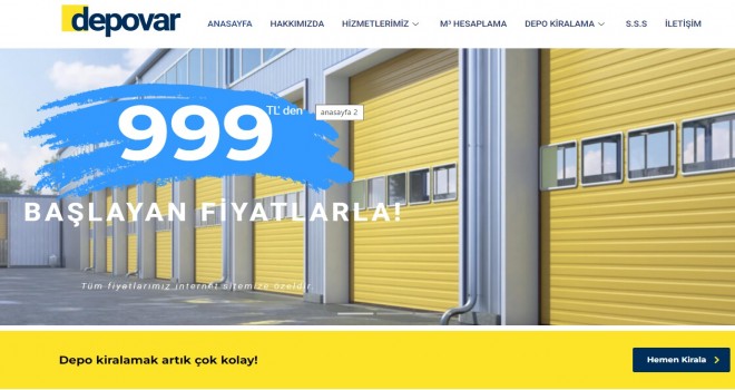 999 tl'ye son eşya depo odaları! Depovar - İSTANBUL