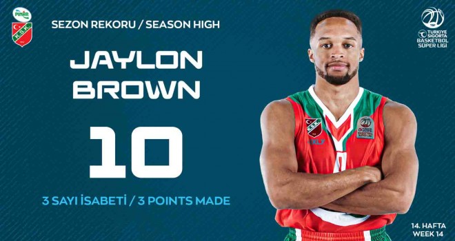 Jaylon Brown'dan rekor