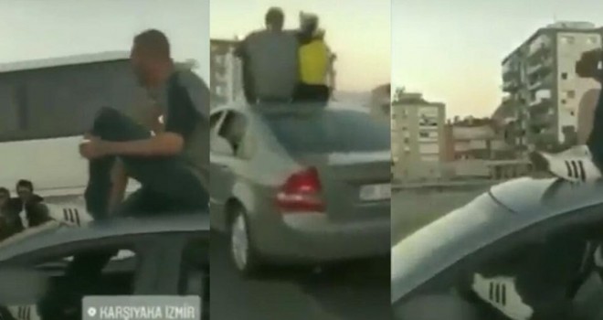 Ayağı ile araba kullanan kişinin ehliyetine el konuldu