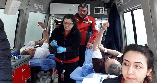 Kaymakam Çalışır ve bürokratlar Afet Bölgesi için kan verdiler...