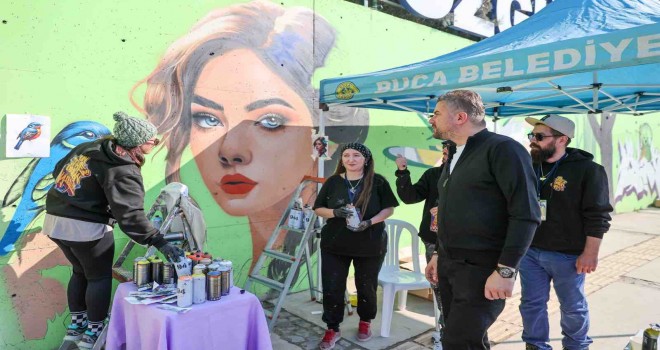 Buca’da grafiti sanatçılarından görsel şölen