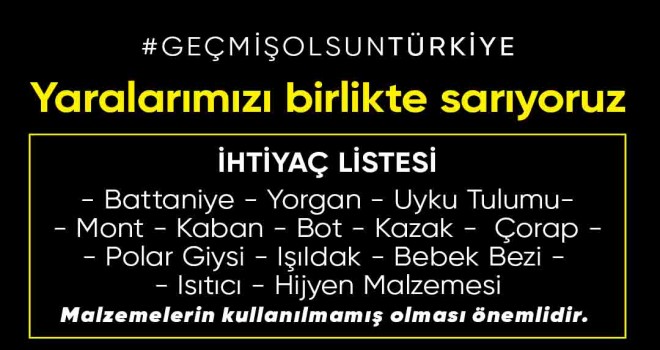 Bayraklı Belediyesi'nden depremzedelere yardım eli