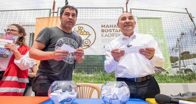 Mahalle bostanı için kura çekildi