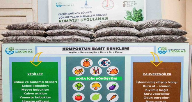 Sebze ve meyve atıkları Karşıyaka'da organik gübreye dönüşüyor