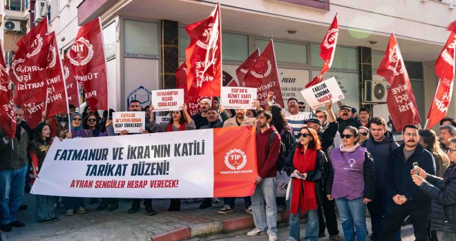 TİP İzmir'dan Kuran'a Hizmet Vakfı önünde protesto
