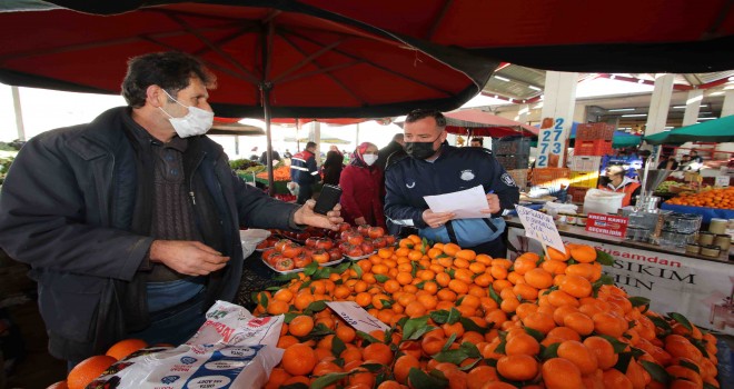 Bayraklı'da zabıta hijyen ve HES kodu denetimi yaptı