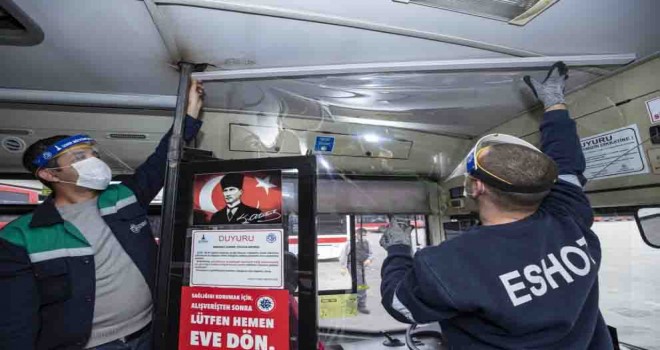 Otobüs şoförlerine kabin ve koruyucu başlık