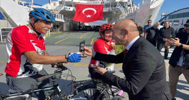 350 bininci bisikletli yolcuya sürpriz