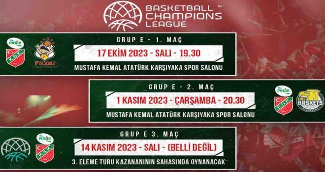 Karşıyaka'nın Şampiyonlar Ligi fikstürü belli oldu