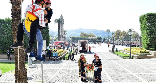 Acil Durum Tatbikatı'nda heyecanlı dakikalar yaşandı