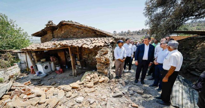 Yangından zarar gören köylerden yıl sonuna kadar su faturası alınmayacak