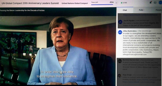 Çiğli Belediye Başkanı Utku Gümrükçü, Birleşmiş Milletler 2020 Liderler Zirvesi’ne katıldı