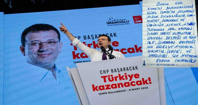 İmamoğlu'ndan İzmirliler'e mesaj